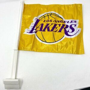 LA LAKERS 14.5” x 12” GOLD CAR FLAGS *BRAND NEW NEVER USED*